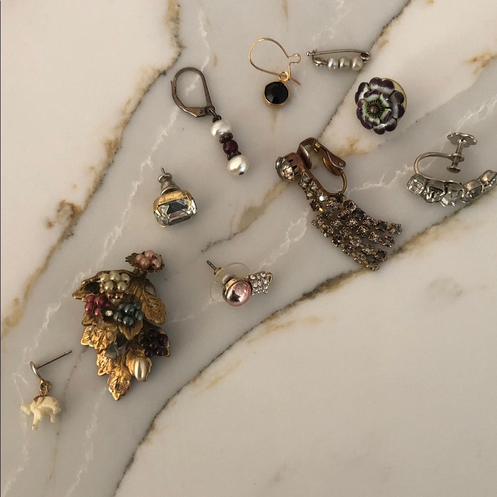 Vintage Mixed Metal and Multi-Color Women’s Jewelry Earrings Set